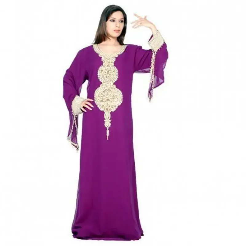 Picture of Radhe Designer White Georgette Kaftan Dress for Women - F9313
