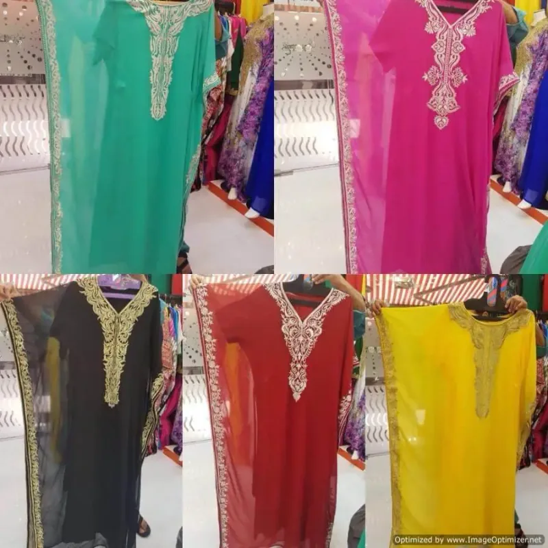 Picture of Radhe Designer Multicolor Georgette Kaftan Dress for Women - F2482