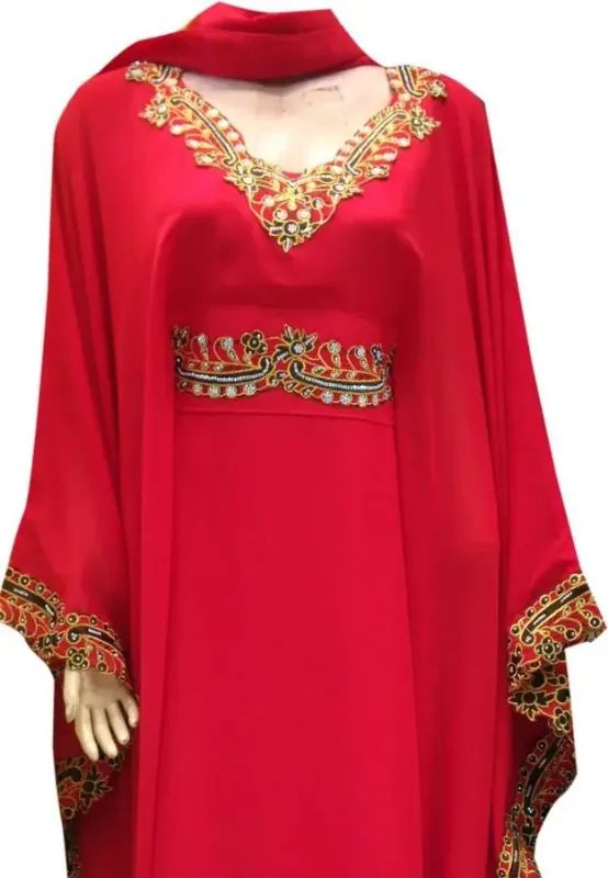 Picture of Radhe Designer Multicolor Georgette Kaftan Dress for Women - F2477