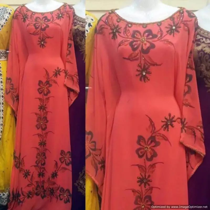Picture of Radhe Designer Black Georgette Kaftan Dress for Women - F2498