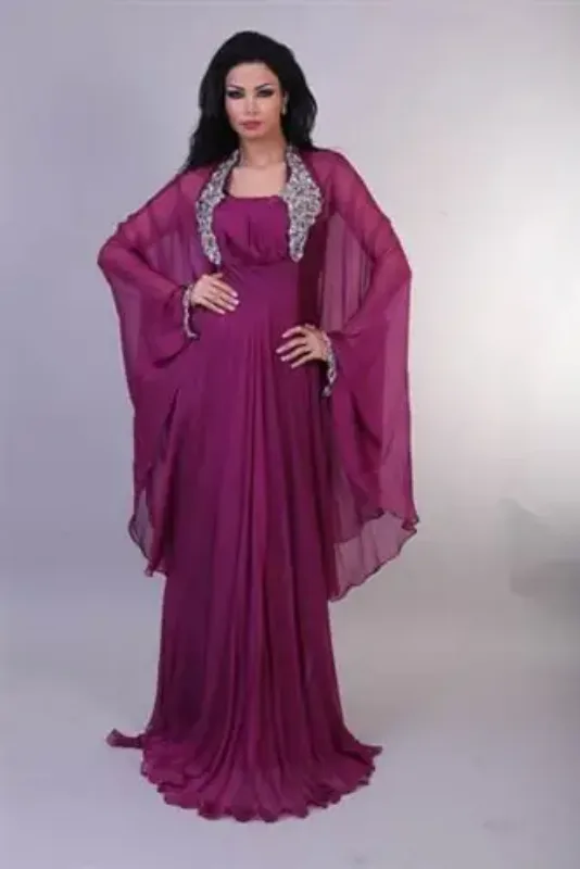 Picture of Radhe Designer Yellow Georgette Kaftan Dress for Women - F9356