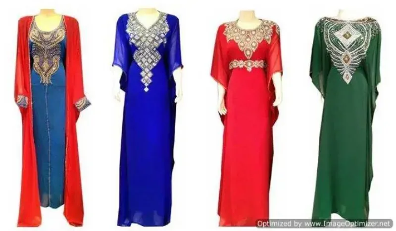 Picture of Radhe Designer Multicolor Georgette Kaftan Dress for Women - F9351