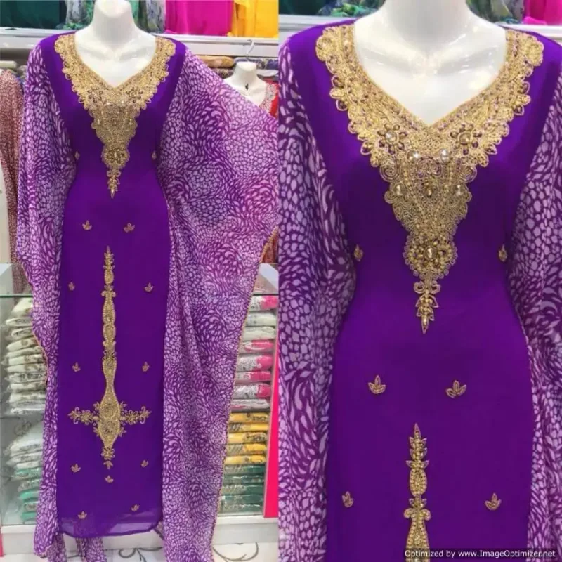 Picture of Radhe Designer Multicolor Georgette Kaftan Dress for Women - F2521