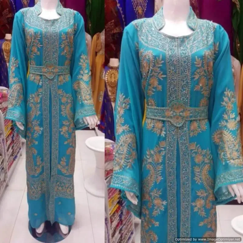 Picture of Radhe Designer Multicolor Georgette Kaftan Dress for Women - F2536