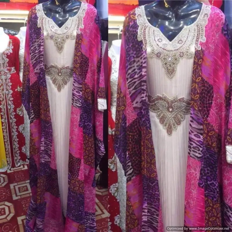 Picture of Radhe Designer Multicolor Georgette Kaftan Dress for Women - F2557