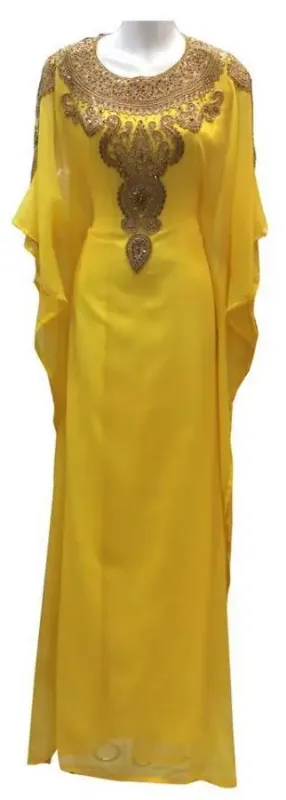 Picture of Radhe Designer White Georgette Kaftan Dress for Women - F9392