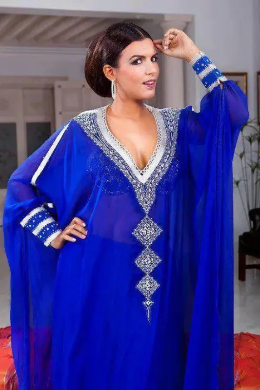 Picture of Radhe Designer Black Georgette Kaftan Dress for Women - F9393