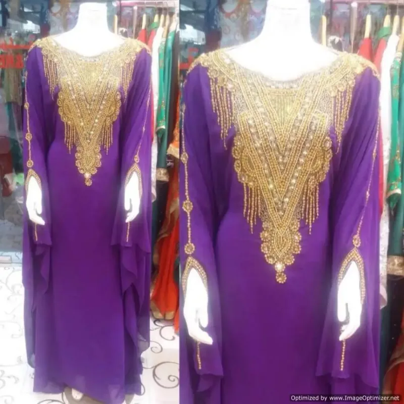 Picture of Radhe Designer Multicolor Georgette Kaftan Dress for Women - F2553