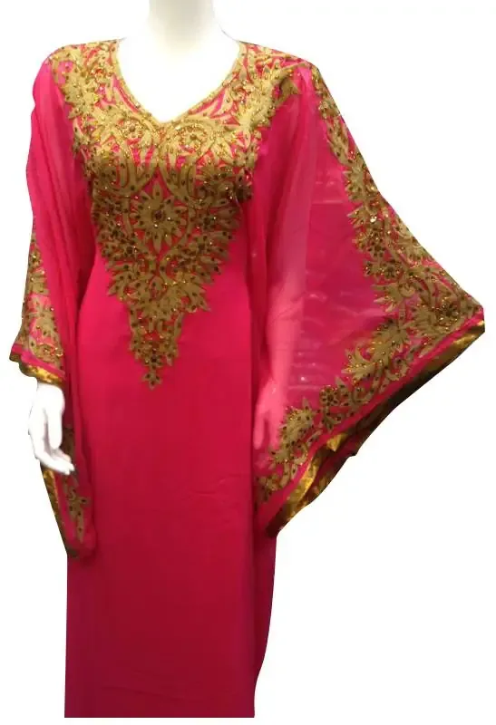 Picture of Radhe Designer Pink Cotton Kaftan Dress for Women - F9411