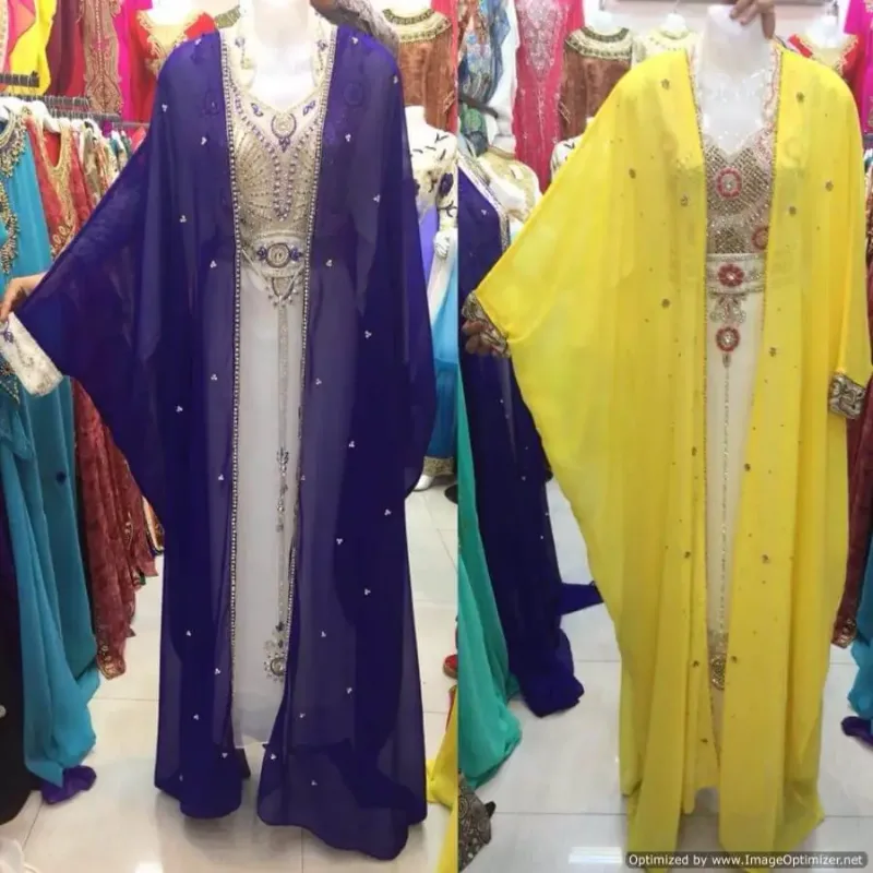Picture of Radhe Designer Multicolor Georgette Kaftan Dress for Women - F2574