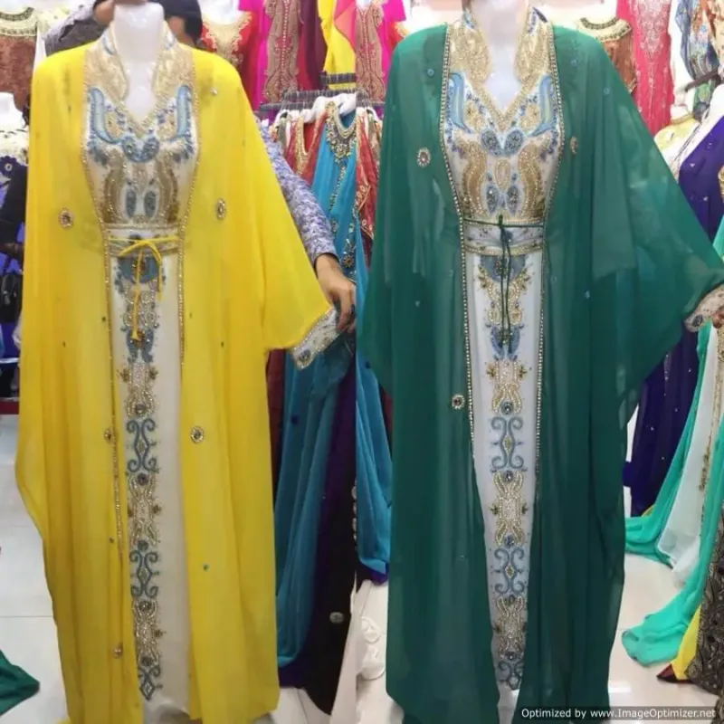 Picture of Radhe Designer Multicolor Georgette Kaftan Dress for Women - F2573