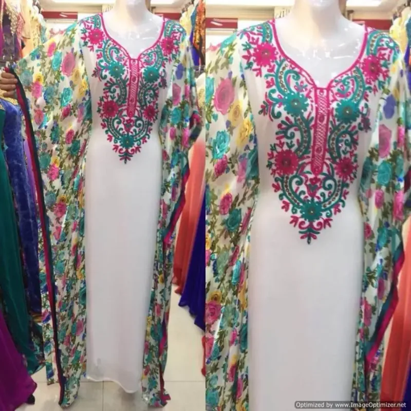 Picture of Radhe Designer Multicolor Georgette Kaftan Dress for Women - F2572