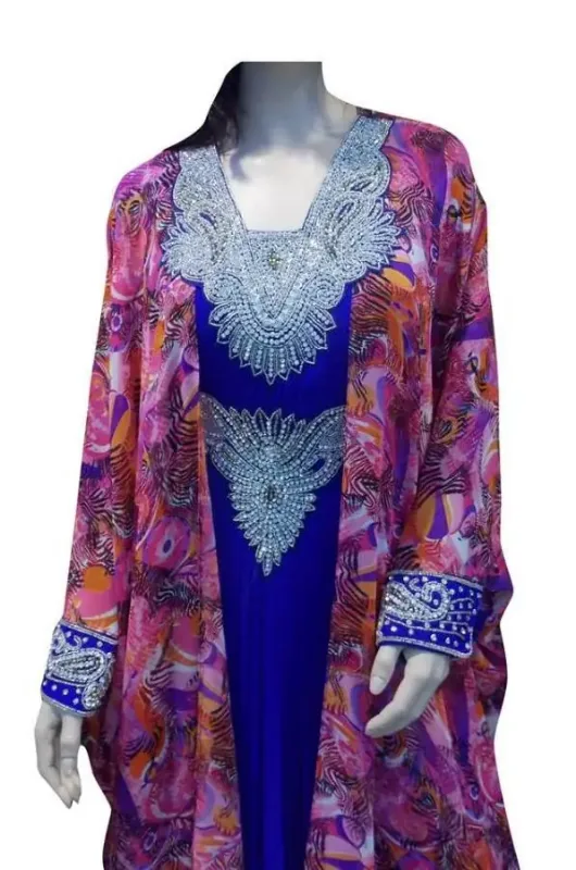 Picture of Radhe Designer Black Georgette Kaftan Dress for Women - F9412