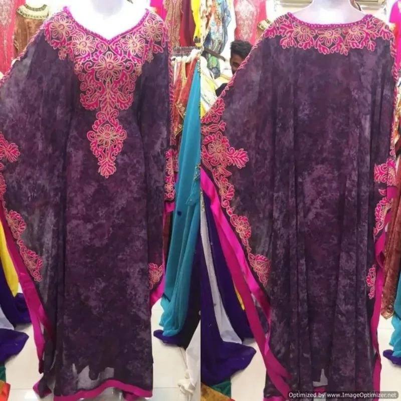 Picture of Radhe Designer Multicolor Georgette Kaftan Dress for Women - F2571