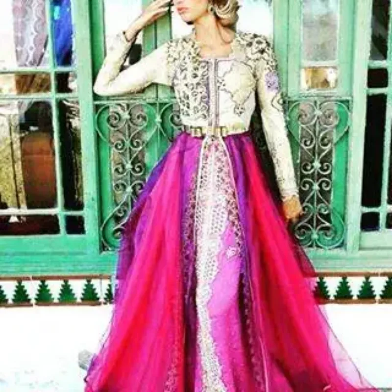 Picture of Radhe Designer Multicolor Georgette Kaftan Dress for Women - F9379