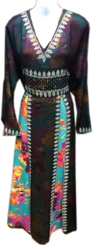 Picture of Radhe Designer Purple Georgette Kaftan Dress for Women - F9431