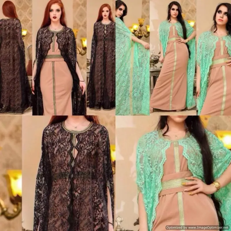Picture of Radhe Designer Black Georgette Kaftan Dress for Women - F2594