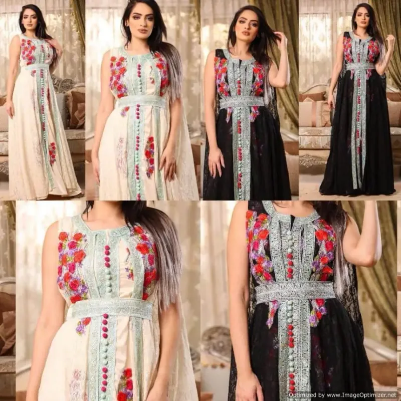 Picture of Radhe Designer Multicolor Georgette Kaftan Dress for Women - F2592