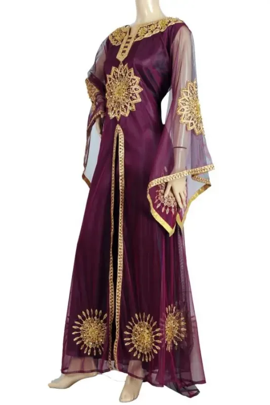 Picture of Radhe Designer Black Georgette Kaftan Dress for Women - F9427