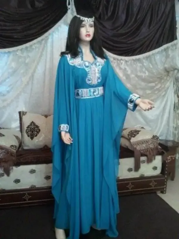 Picture of Radhe Designer Yellow Georgette Kaftan Dress for Women - F9441