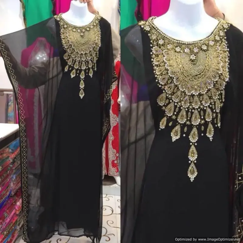 Picture of Radhe Designer Multicolor Georgette Kaftan Dress for Women - F2625