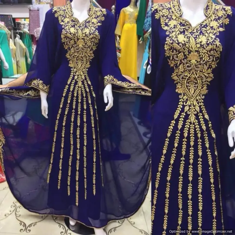 Picture of Radhe Designer Multicolor Georgette Kaftan Dress for Women - F2618