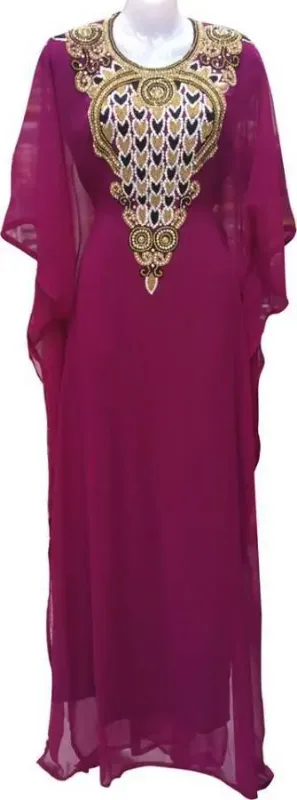 Picture of Radhe Designer Black Georgette Kaftan Dress for Women - F9457