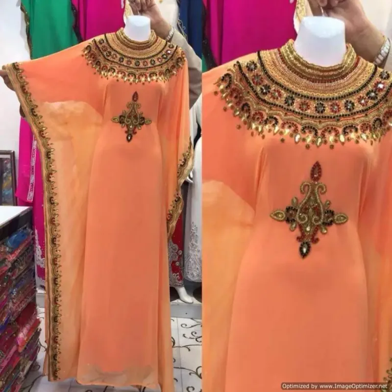 Picture of Radhe Designer Multicolor Georgette Kaftan Dress for Women - F2621