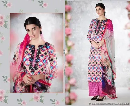 Picture of pakistani designer salwar kameez inspired by rungrez un