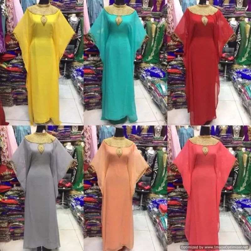 Picture of Radhe Designer Multicolor Georgette Kaftan Dress for Women - F2847