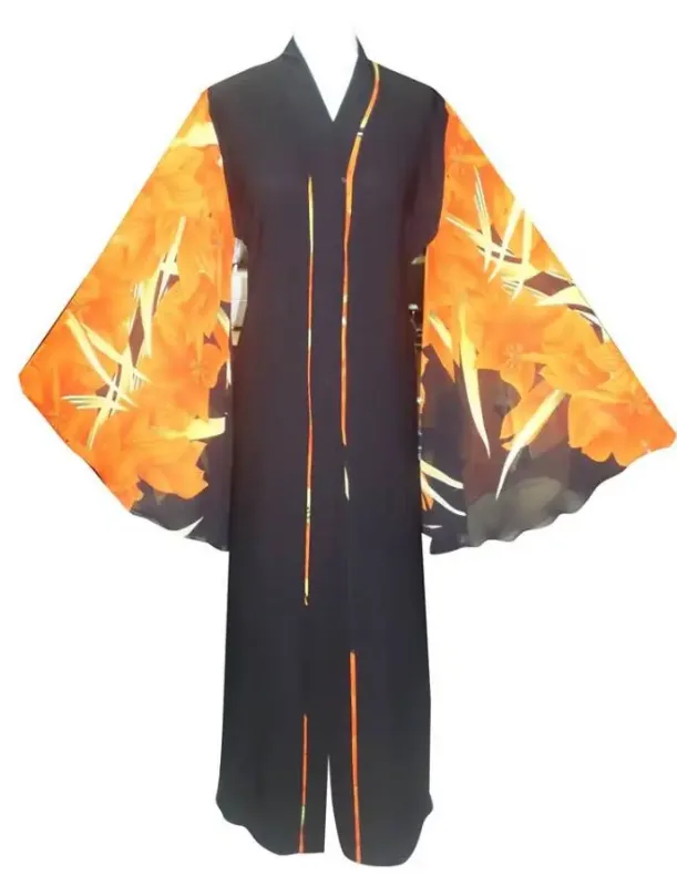 Picture of Radhe Designer Black Georgette Kaftan Dress for Women - F9684