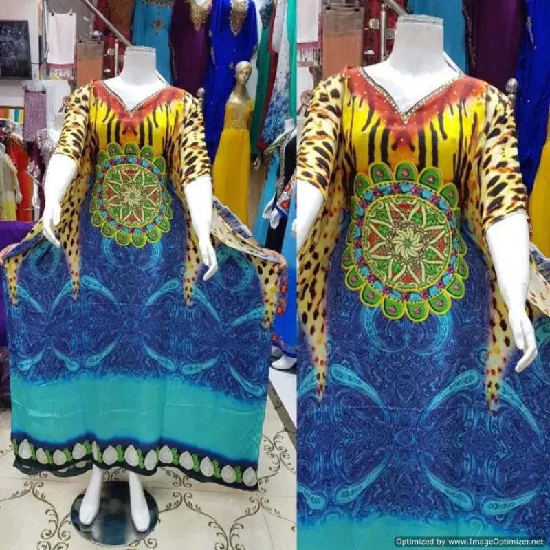 Picture of Radhe Designer White Georgette Kaftan Dress for Women - F2654