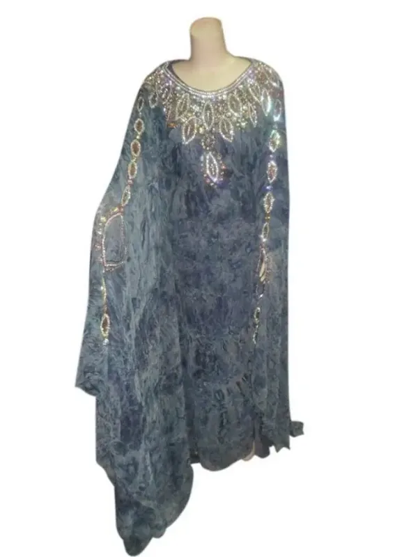 Picture of Radhe Designer Black Georgette Kaftan Dress for Women - F9491