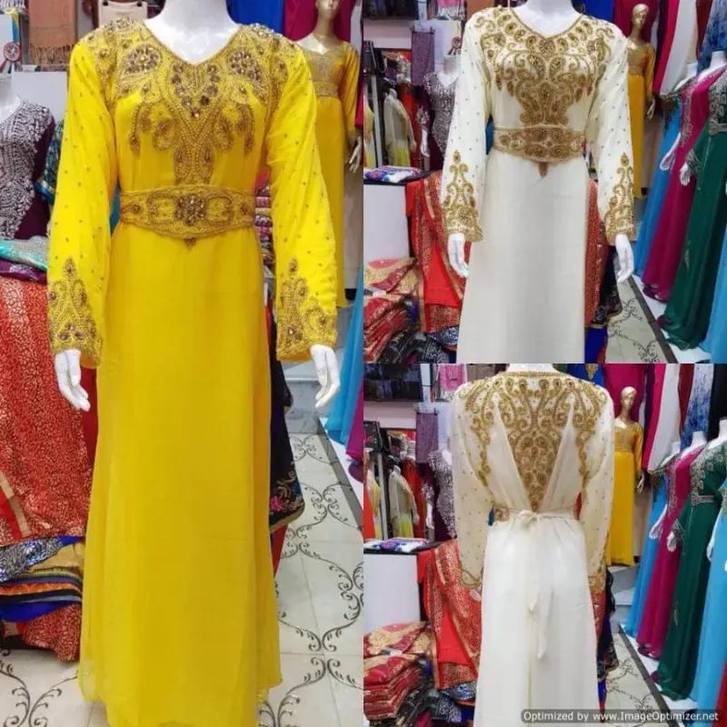 Picture of Radhe Designer Multicolor Georgette Kaftan Dress for Women - F2839