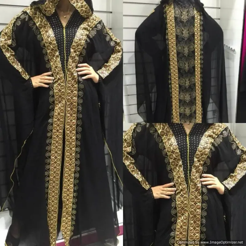 Picture of Radhe Designer Black Georgette Kaftan Dress for Women - F2645