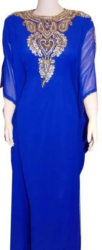 Picture of Radhe Designer Yellow Georgette Kaftan Dress for Women - F9220