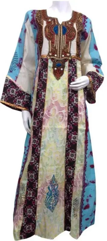 Picture of Radhe Designer Multicolor Georgette Kaftan Dress for Women - F9501