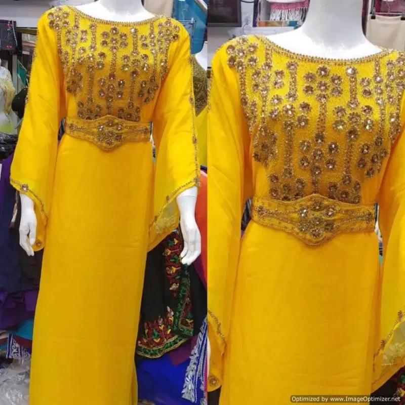 Picture of Radhe Designer Multicolor Georgette Kaftan Dress for Women - F2659