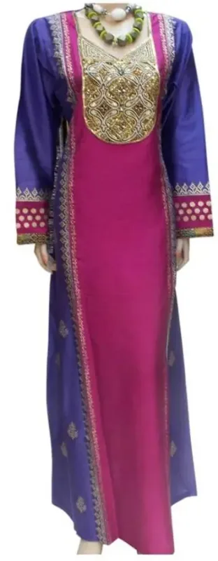 Picture of Radhe Designer Pink Cotton Kaftan Dress for Women - F9496