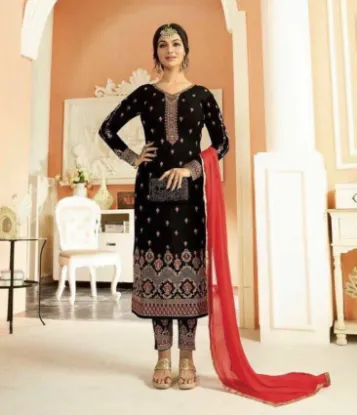Picture of bollywood ethnic traditional designer silk saree sari b