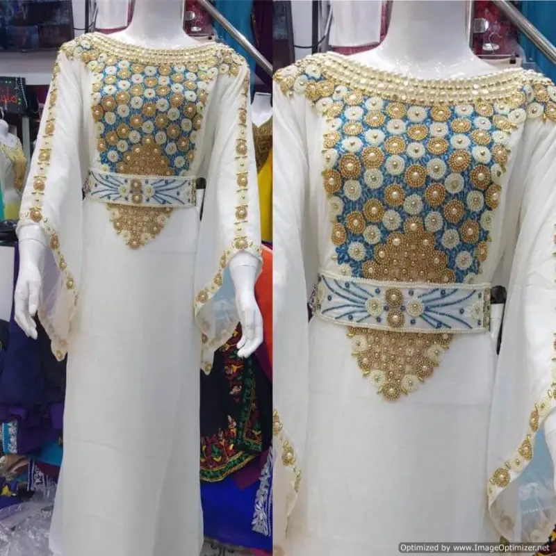 Picture of Radhe Designer Yellow Georgette Kaftan Dress for Women - F2663