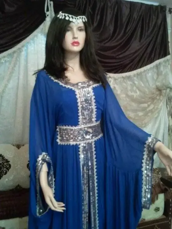 Picture of Radhe Designer Blue Georgette Kaftan Dress for Women - F9524
