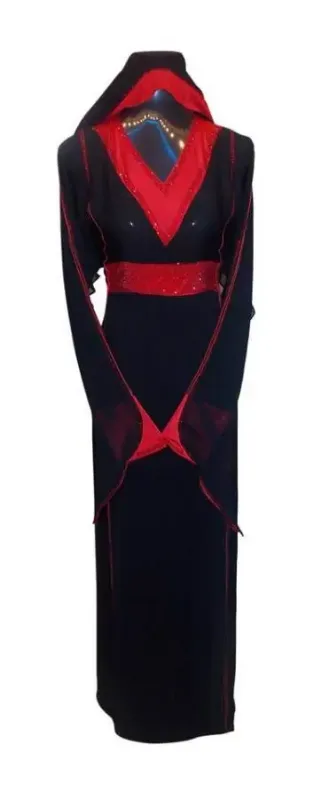 Picture of Radhe Designer Black Georgette Kaftan Dress for Women - F9548