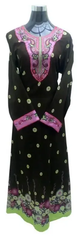 Picture of Radhe Designer Black Georgette Kaftan Dress for Women - F9546