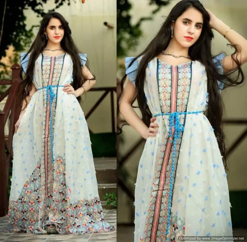 Picture of Radhe Designer Multicolor Georgette Kaftan Dress for Women - F9554