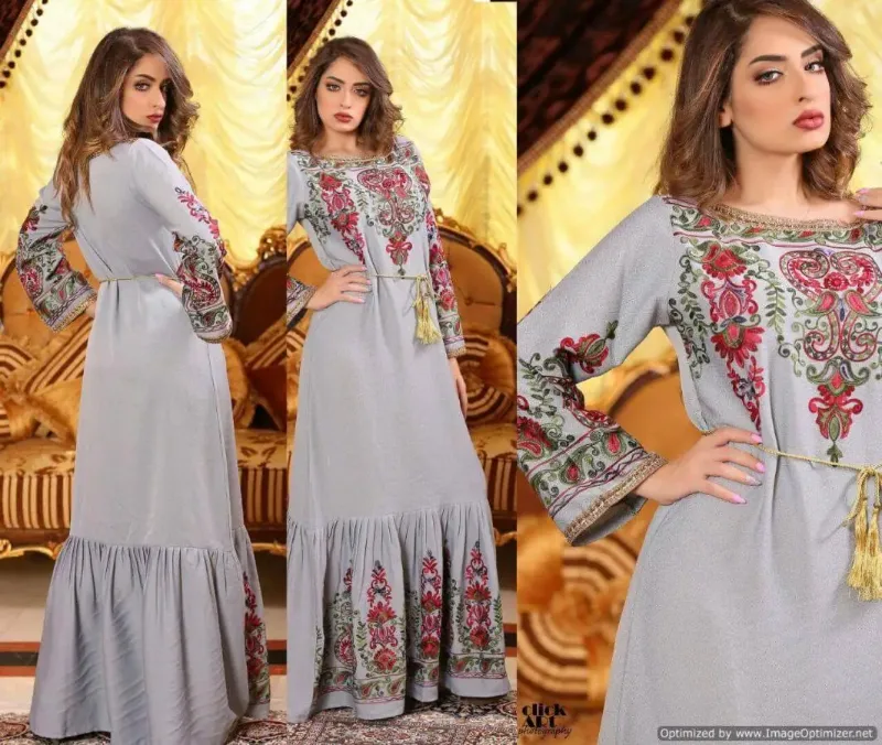 Picture of Radhe Designer Black Georgette Kaftan Dress for Women - F9576
