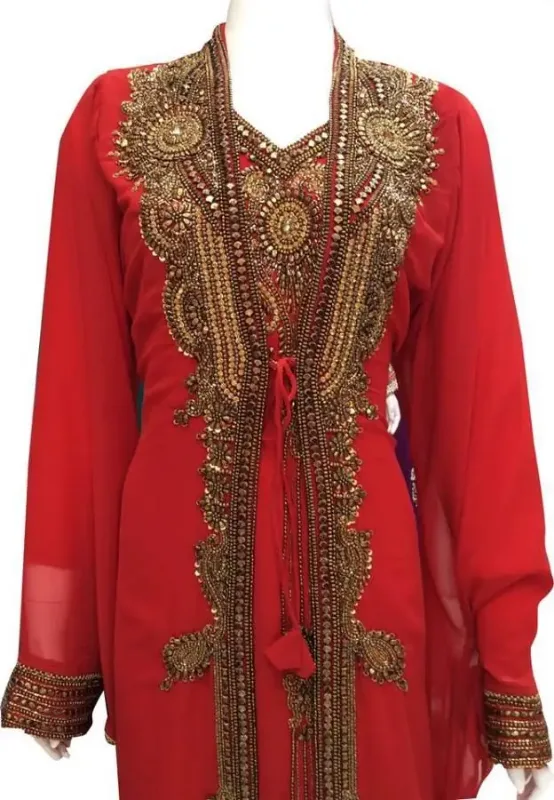 Picture of Radhe Designer Multicolor Georgette Kaftan Dress for Women - F9183
