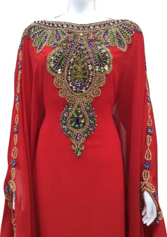 Picture of Radhe Designer Black Georgette Kaftan Dress for Women - F9174
