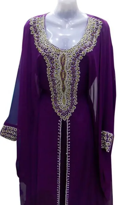 Picture of Radhe Designer Black Georgette Kaftan Dress for Women - F9287