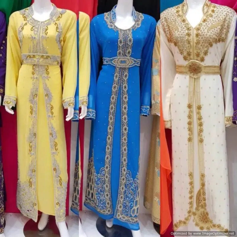 Picture of Radhe Designer Multicolor Georgette Kaftan Dress for Women - F2554